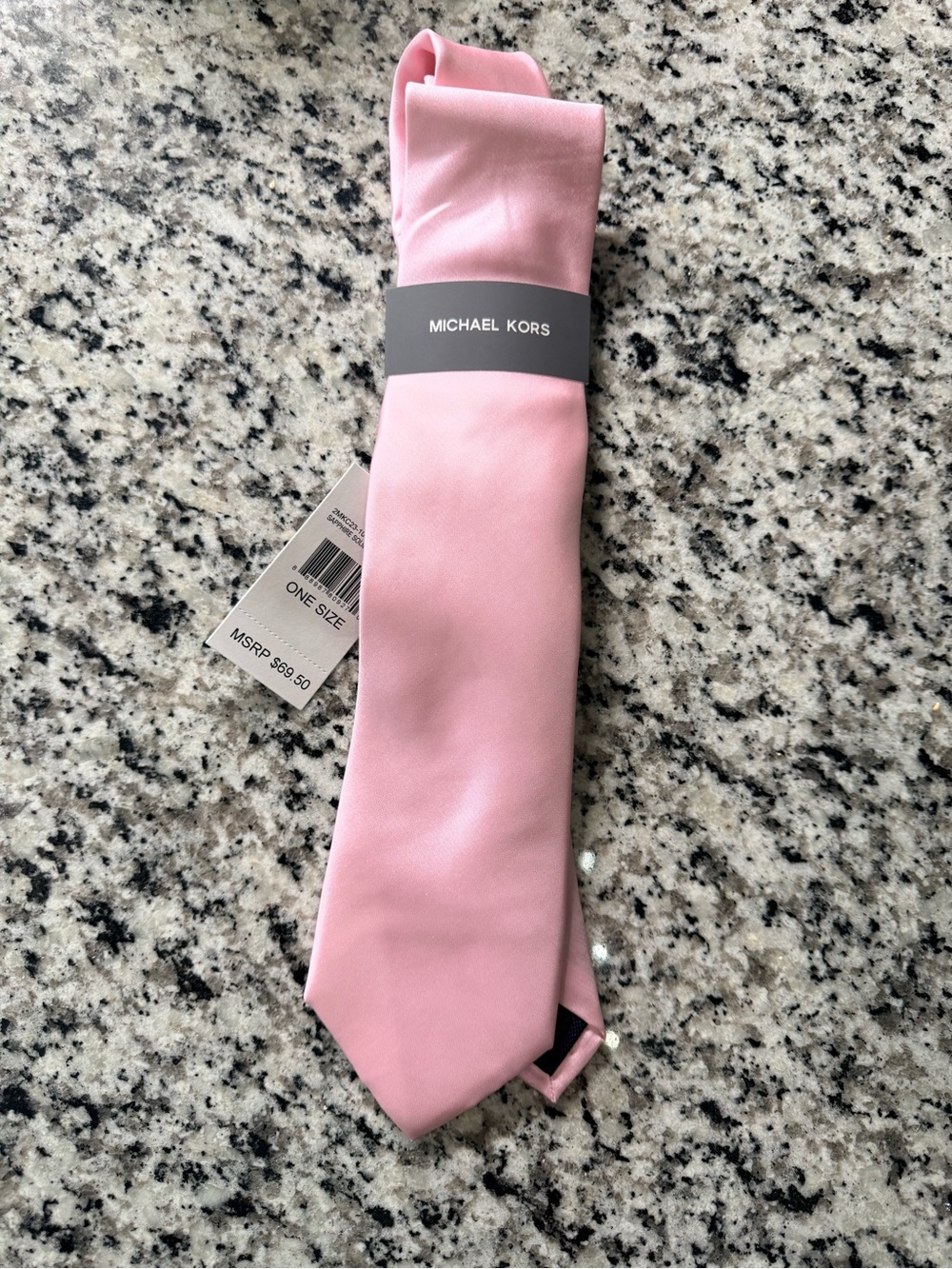 Michael Kors Men's Solid Pink Tie NWT